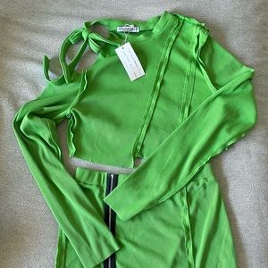 Green Top and Skirt Set